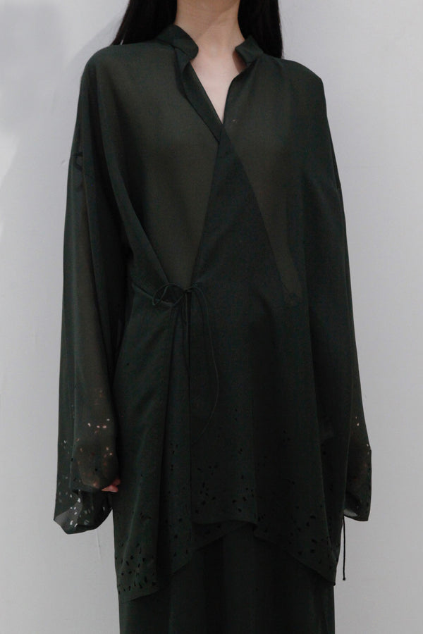 Samuel Gui Yang Folding Shirt AW22SH03-2 Ink green